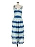 Ramy Brook 100% Polyester Print Blue Casual Dress Size M - photo 1