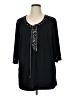 Denim 24/7 Black 3/4 Sleeve Blouse Size 14 - photo 1