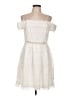 Francesca's 100% Polyester Ivory Cocktail Dress Size L - photo 1