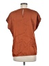 Halogen 100% Polyester Brown Short Sleeve Blouse Size M - photo 2