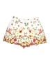 Aqua Floral White Shorts Size XS - photo 2