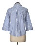 Chico's Stripes Blue 3/4 Sleeve Button-Down Shirt Size Lg (2) - photo 2
