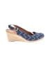 Vionic Chevron-herringbone Blue Wedges Size 10 - photo 1