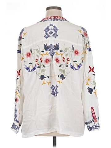 Johnny Was Long Sleeve Silk Top (view 2)