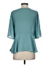 Cupcakes & Cashmere 100% Polyester Teal 3/4 Sleeve Blouse Size XS - photo 2