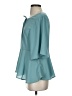 Cupcakes & Cashmere 100% Polyester Teal 3/4 Sleeve Blouse Size XS - photo 5