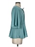 Cupcakes & Cashmere 100% Polyester Teal 3/4 Sleeve Blouse Size XS - photo 4