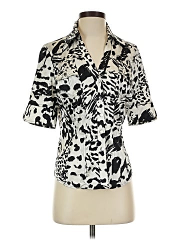 Cache Short Sleeve Silk Top (view 1)