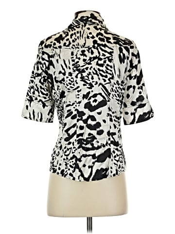 Cache Short Sleeve Silk Top (view 2)