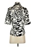 Cache Animal Print Ivory Short Sleeve Silk Top Size S - photo 2