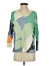 Nic + Zoe Color Block Green Pullover Sweater Size S - photo 1