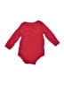 Hb 100% Cotton Solid Red Long Sleeve Onesie Size 6-9 mo - photo 1