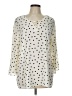 Van Heusen 100% Polyester Polka Dots Ivory 3/4 Sleeve Blouse Size L - photo 1
