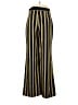 Lena Gabrielle Stripes Gold Black Casual Pants Size 8 - photo 2