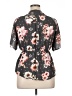 J for Justify 100% Polyester Gray Short Sleeve Blouse Size XL - photo 2