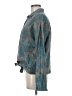 PrAna Floral Teal Long Sleeve Blouse Size M - photo 5