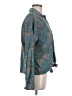 PrAna Floral Teal Long Sleeve Blouse Size M - photo 4