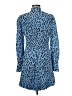 A.L.C. Animal Print Blue Casual Dress Size 8 - photo 2