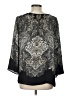 Rose + Olive 100% Polyester Black 3/4 Sleeve Blouse Size L - photo 2
