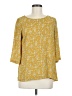 HD in Paris 100% Polyester Yellow 3/4 Sleeve Blouse Size 6 - photo 1