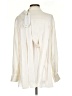 Etcetera 100% Silk Ivory Long Sleeve Silk Top Size 4 - photo 2