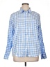 Caslon 100% Cotton Checkered-gingham Blue Long Sleeve Button-Down Shirt Size 1X - photo 1