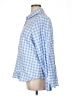 Caslon 100% Cotton Checkered-gingham Blue Long Sleeve Button-Down Shirt Size 1X - photo 5
