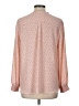 Elle 100% Polyester Polka Dots Pink Long Sleeve Blouse Size L - photo 2