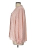 Elle 100% Polyester Polka Dots Pink Long Sleeve Blouse Size L - photo 5