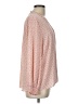 Elle 100% Polyester Polka Dots Pink Long Sleeve Blouse Size L - photo 4