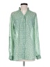 rue21 100% Polyester Polka Dots Green Long Sleeve Blouse Size S - photo 1