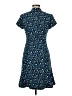 Lark & Ro 100% Polyester Print Blue Casual Dress Size 6 - photo 2