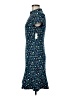 Lark & Ro 100% Polyester Print Blue Casual Dress Size 6 - photo 5