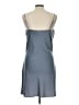 Glam 100% Polyester Solid Blue Cocktail Dress Size L - photo 2