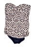 Tommy Bahama Print Ivory One Piece Swimsuit Size 10 - photo 1