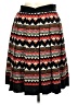 Fei Chevron-herringbone Red Casual Skirt Size 6 - photo 1