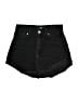 Aero 100% Cotton Black Denim Shorts Size 00 - photo 1