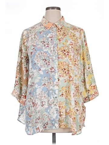 Rose + Olive 3/4 Sleeve Blouse (view 1)