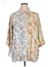 Rose + Olive 100% Polyester Floral Ivory 3/4 Sleeve Blouse Size 1X - photo 1