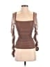 Shein 100% Polyester Brown 3/4 Sleeve Top Size S - photo 1