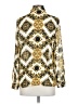 Timing 100% Polyester Print Gold Long Sleeve Blouse Size S - photo 2