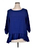Croft & Barrow 100% Polyester Blue 3/4 Sleeve Blouse Size XL - photo 1