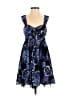 Candie's 100% Polyester Paisley Blue Cocktail Dress Size XS - photo 1