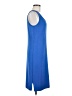 St. John Collection Solid Blue Casual Dress Size 6 - photo 4