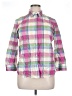 Chaps 100% Cotton Plaid Pink 3/4 Sleeve Button-Down Shirt Size XL - photo 1
