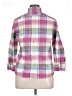 Chaps 100% Cotton Plaid Pink 3/4 Sleeve Button-Down Shirt Size XL - photo 2
