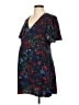 Hatch 100% Viscose Floral Blue Casual Dress Size Lg Maternity (3) - photo 1