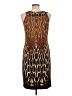 Sandra Darren Animal Print Brown Cocktail Dress Size 12 - photo 2