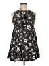 Westbound 100% Rayon Floral Black Casual Dress Size 1X - photo 1