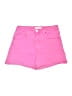 Risen Solid Pink Denim Shorts Size L - photo 1